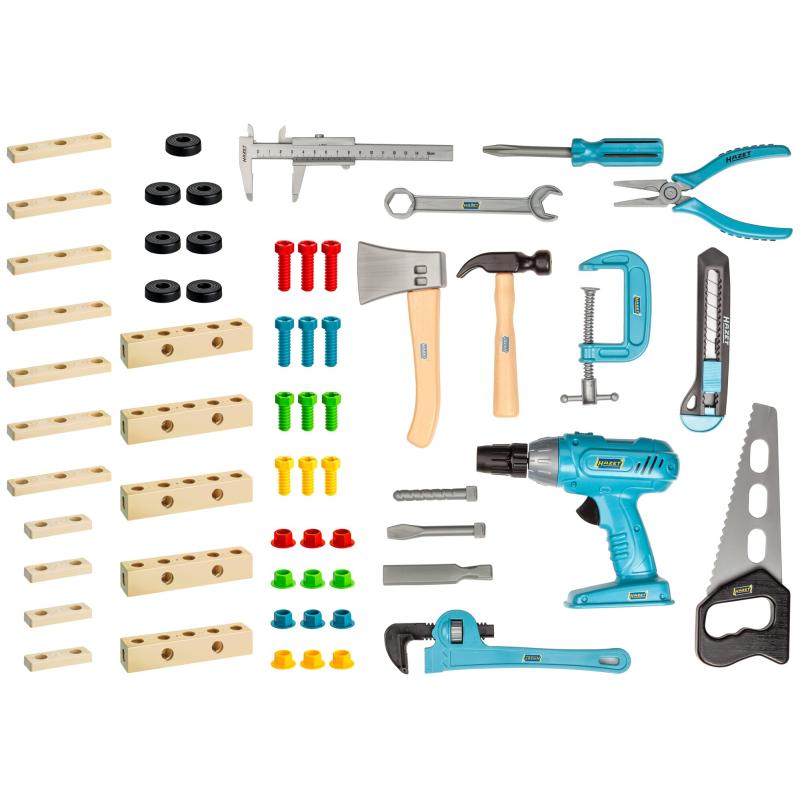 Toy tool set, 61 pieces